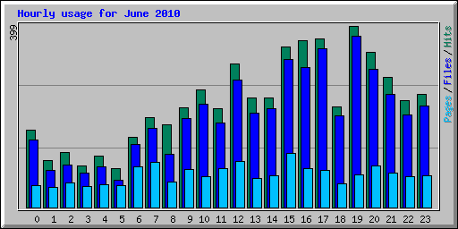 Hourly usage for June 2010